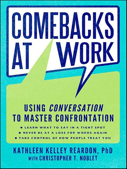 Title details for Comebacks at Work by Kathleen Kelley Reardon - Available